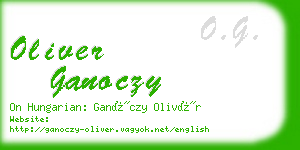 oliver ganoczy business card